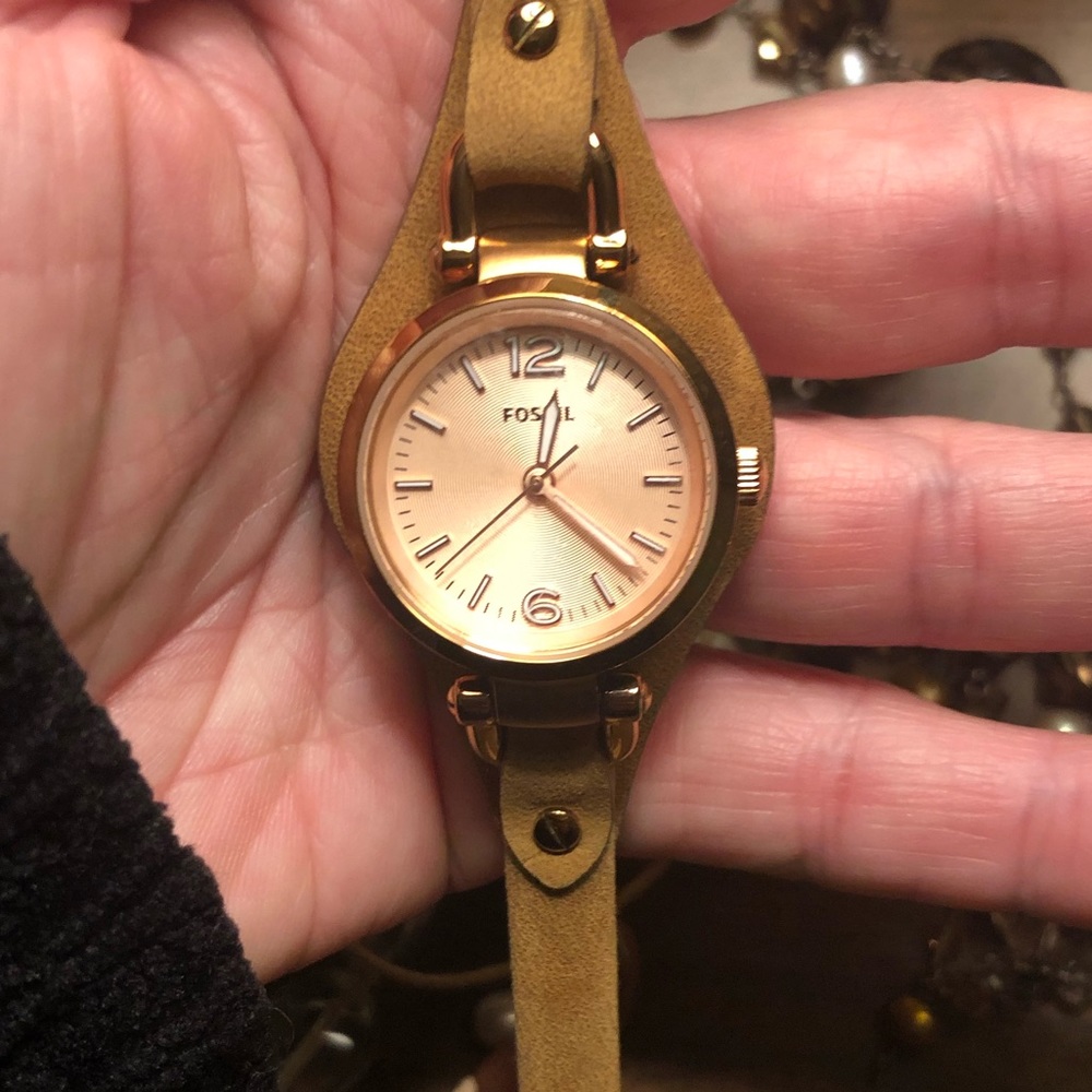 Fossil Watch with new leather band